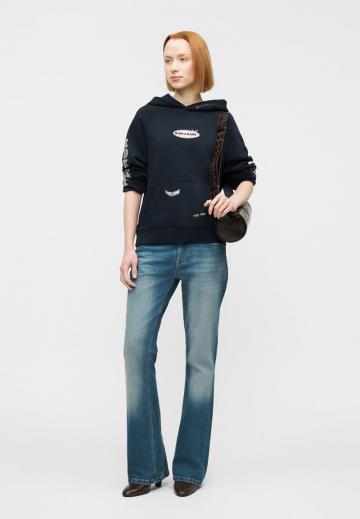 Пуловер с капюшоном