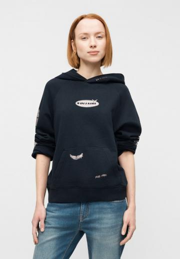 Пуловер с капюшоном