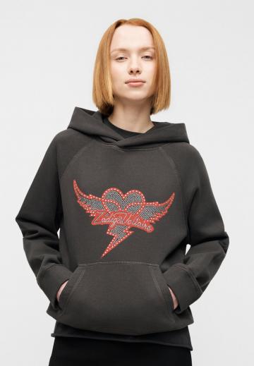 Пуловер с капюшоном