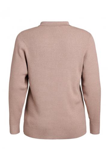 Пуловер с воротником поло