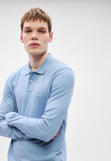 Поло с длинным рукавом