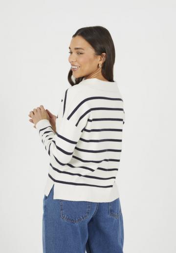Пуловер в полоску