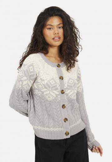 Жаккардовая вязаная кофта
