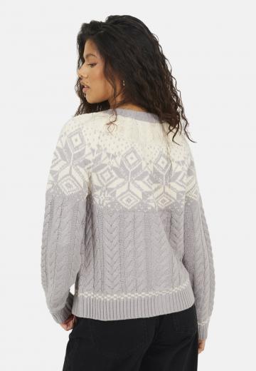 Жаккардовая вязаная кофта