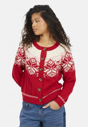 Жаккардовая вязаная кофта