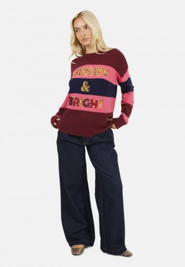 Пуловер в полоску