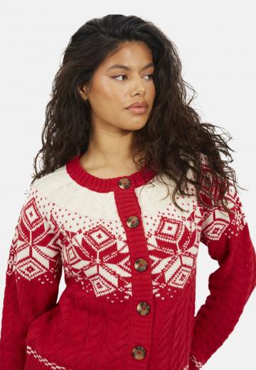 Жаккардовая вязаная кофта