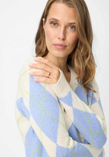 Пуловер с вырезом V