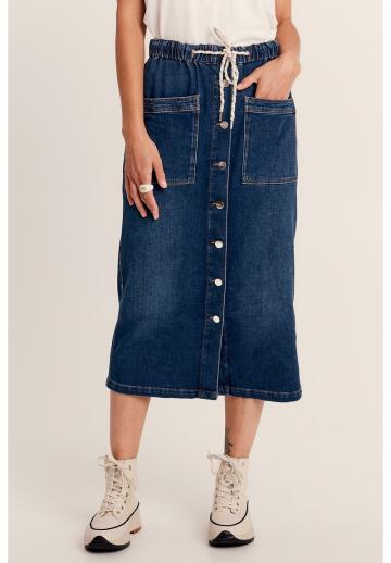 Юбка с накладными карманами