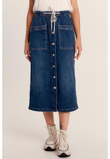 Юбка с накладными карманами