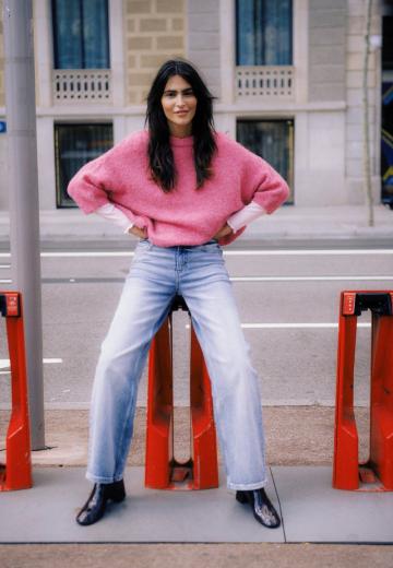 Пуловер с рукавом три четверти