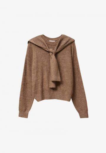 Пуловер с капюшоном