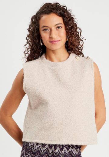Пуловер без рукавов