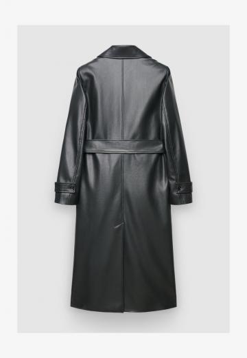Пальто из искусственной кожи
