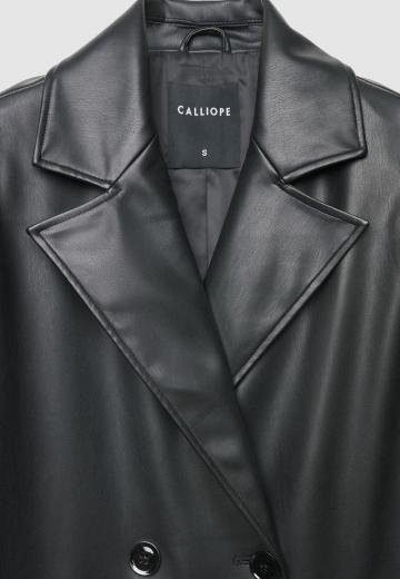 Пальто из искусственной кожи