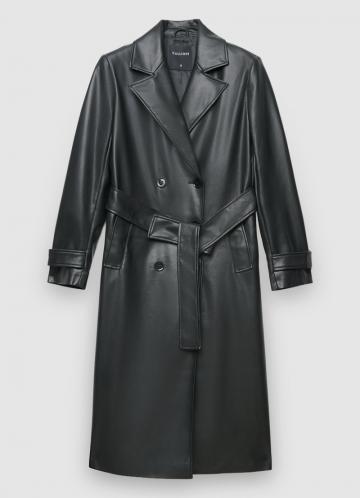 Пальто из искусственной кожи