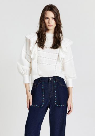 Атласная блузка