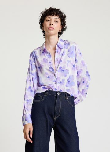 Атласная блузка