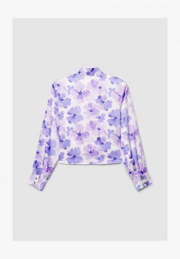 Атласная блузка