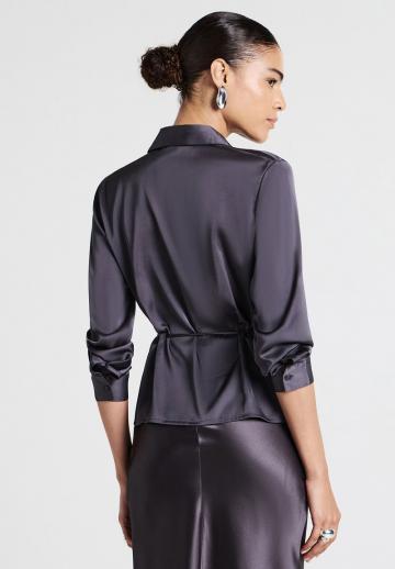 Атласная блузка