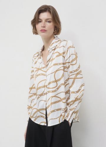 Атласная блузка