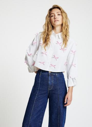 Атласная блузка