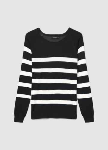 Пуловер в полоску