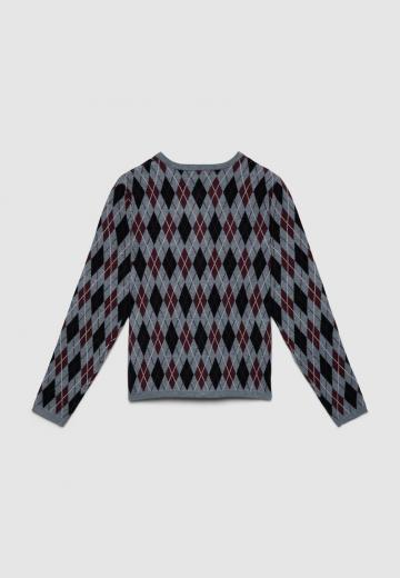 Жаккардовая вязаная кофта