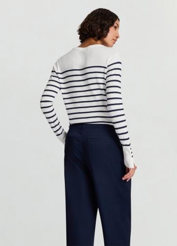 Пуловер в полоску