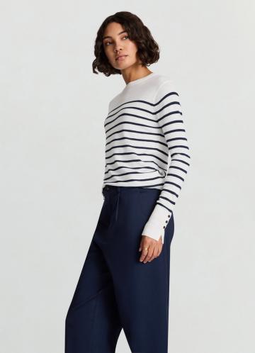 Пуловер в полоску