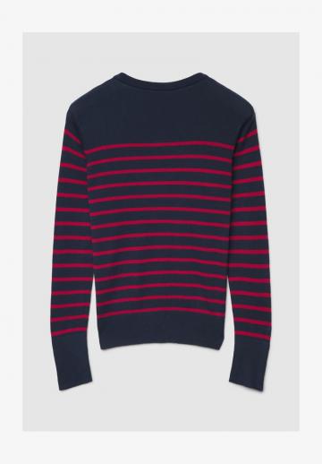 Пуловер в полоску
