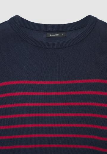 Пуловер в полоску