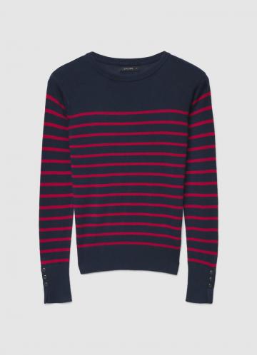 Пуловер в полоску