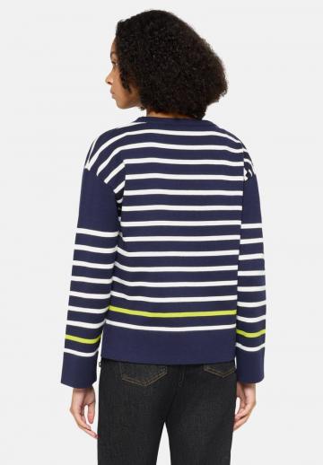 Пуловер в полоску