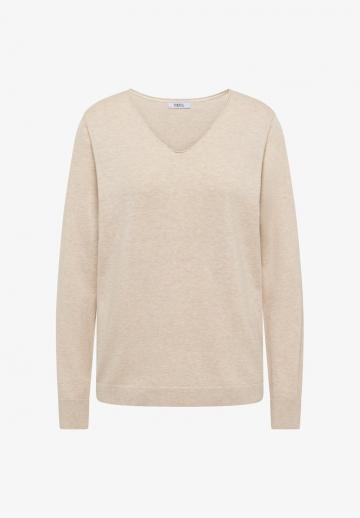 Пуловер с вырезом V