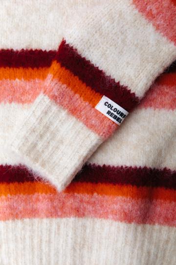 Пуловер в полоску