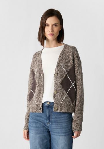 Жаккардовая вязаная кофта