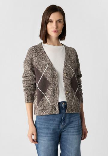 Жаккардовая вязаная кофта