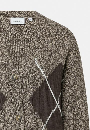 Жаккардовая вязаная кофта