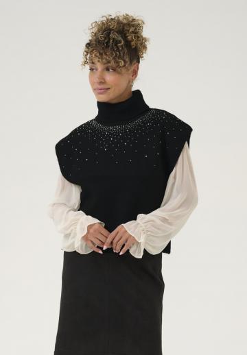 Пуловер с коротким рукавом