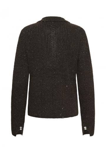 Пуловер с воротником поло