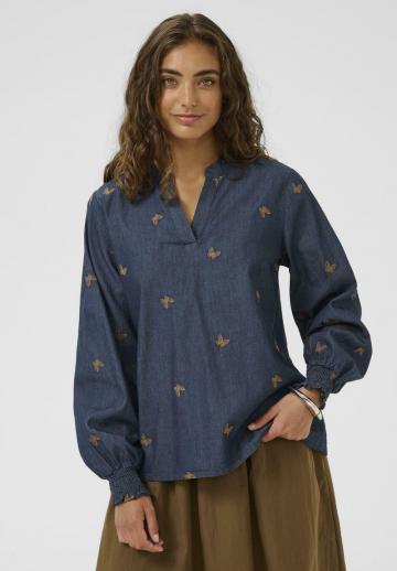 Джинсовая блузка