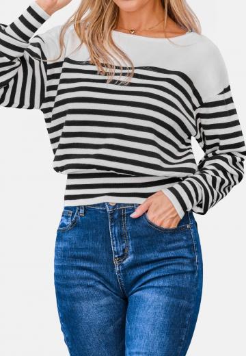 Пуловер в полоску