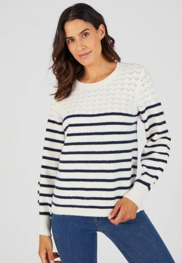 Пуловер в полоску
