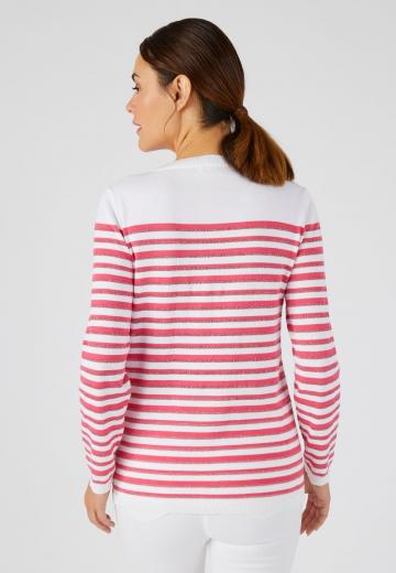 Пуловер в полоску