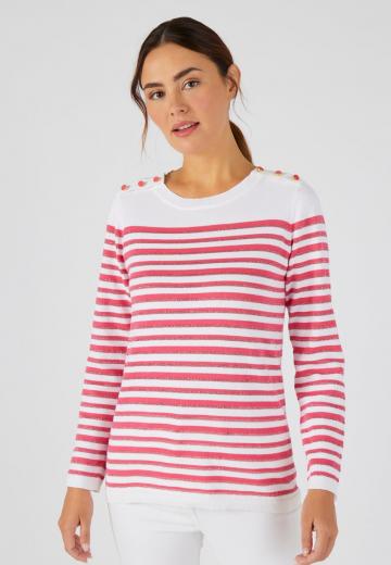 Пуловер в полоску