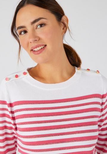 Пуловер в полоску