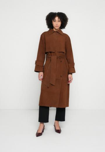 Пальто из искусственной кожи