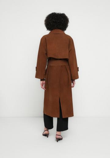 Пальто из искусственной кожи