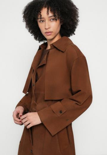 Пальто из искусственной кожи